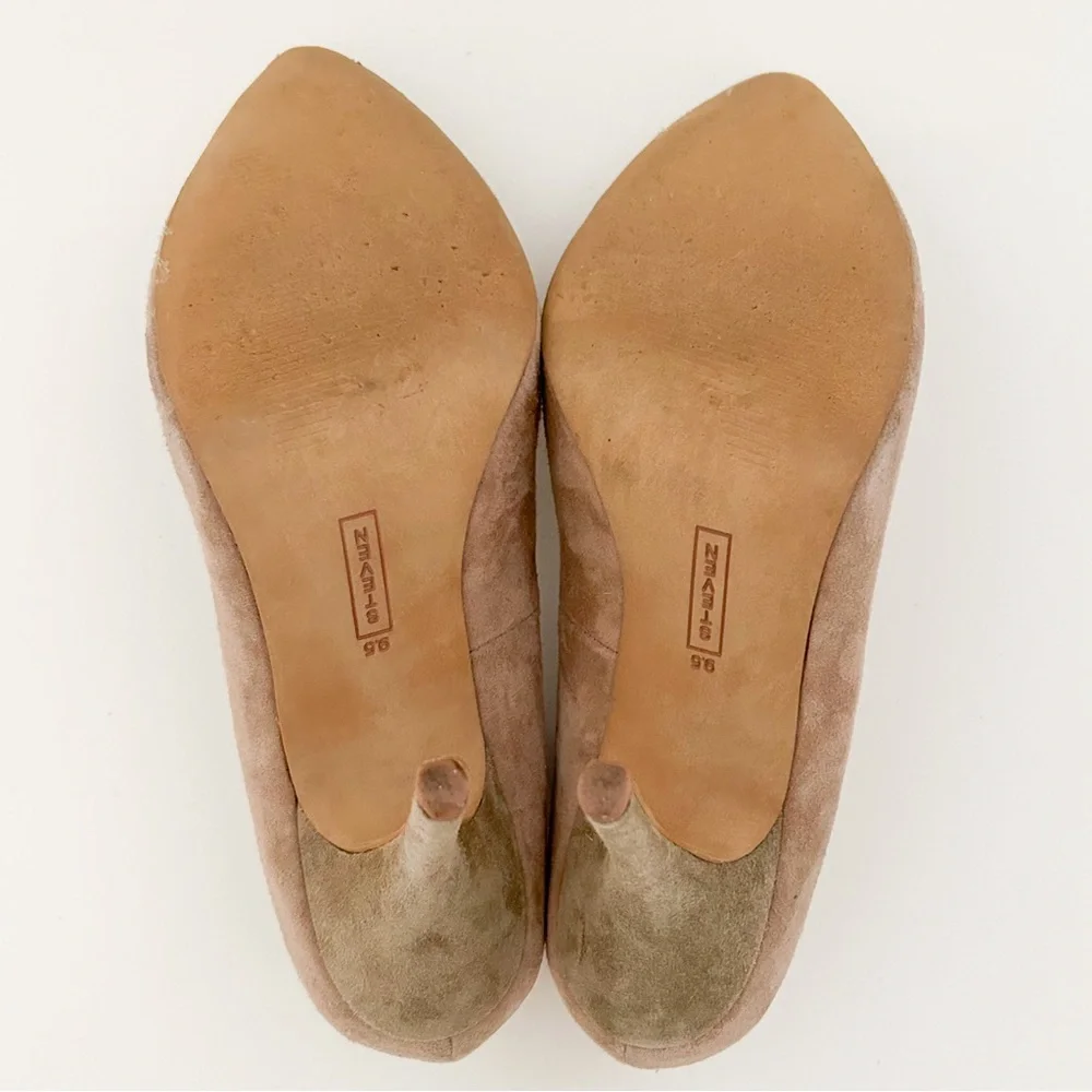 Steve Madden suede nude pointed toe high heeled beige  stiletto pumps US 9.5 - Picture 6 of 8